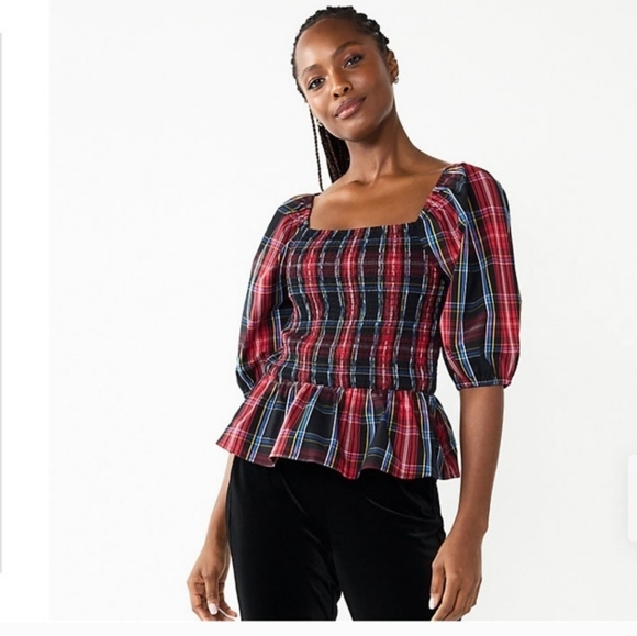 Draper James smocked peplum top - Picture 9 of 9